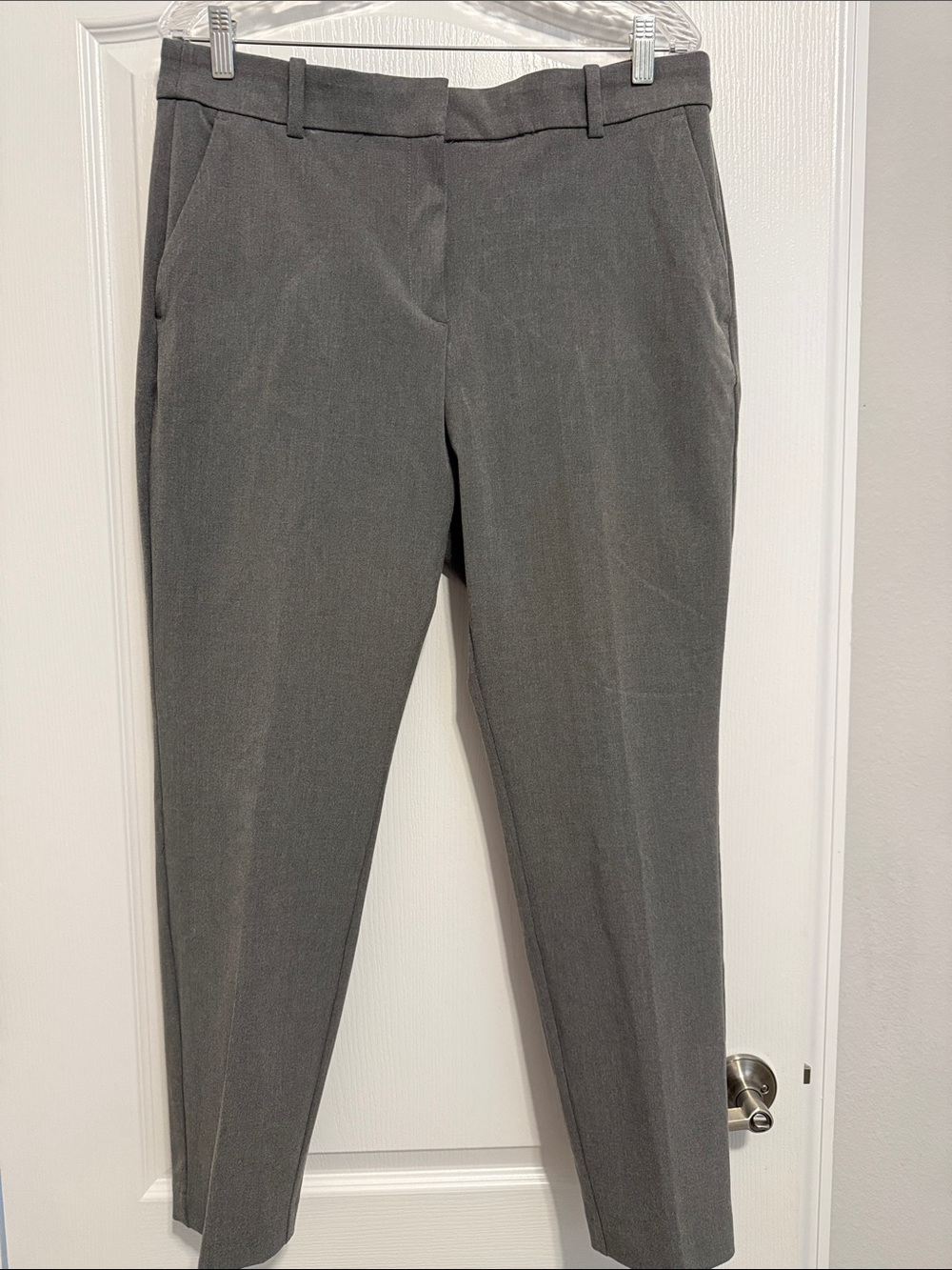 H&M Gray Straight-Leg Women's Trousers